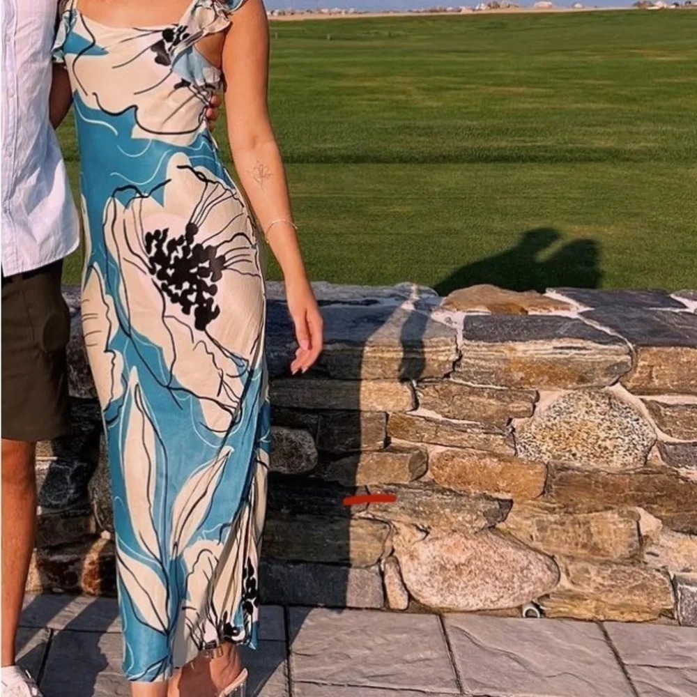 Anthropologie Conditions Apply Sleeveless Stretchy Midi Dress Women’s Sz XS - Picture 7 of 9
